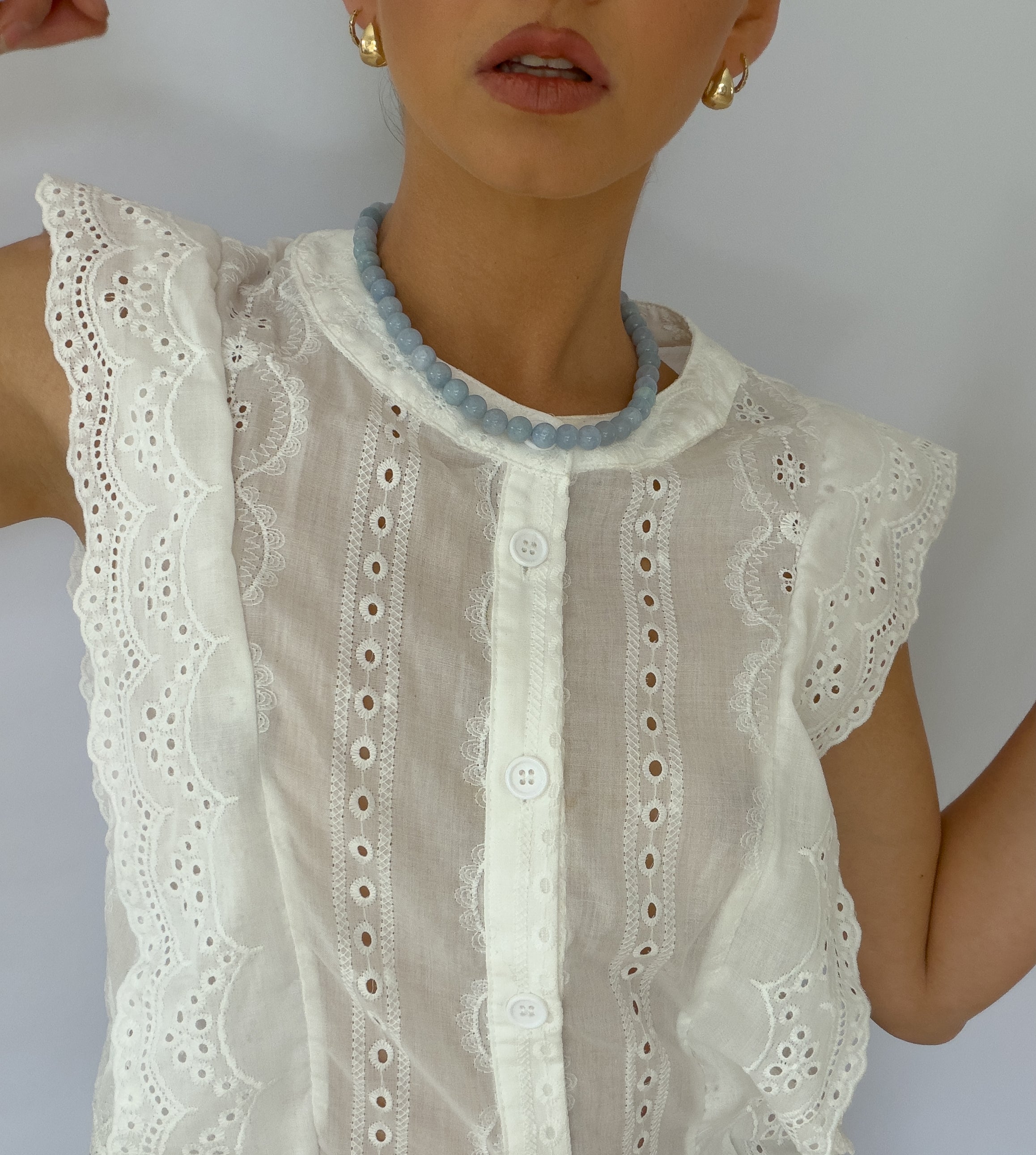 Elara Necklace - Aquamarine