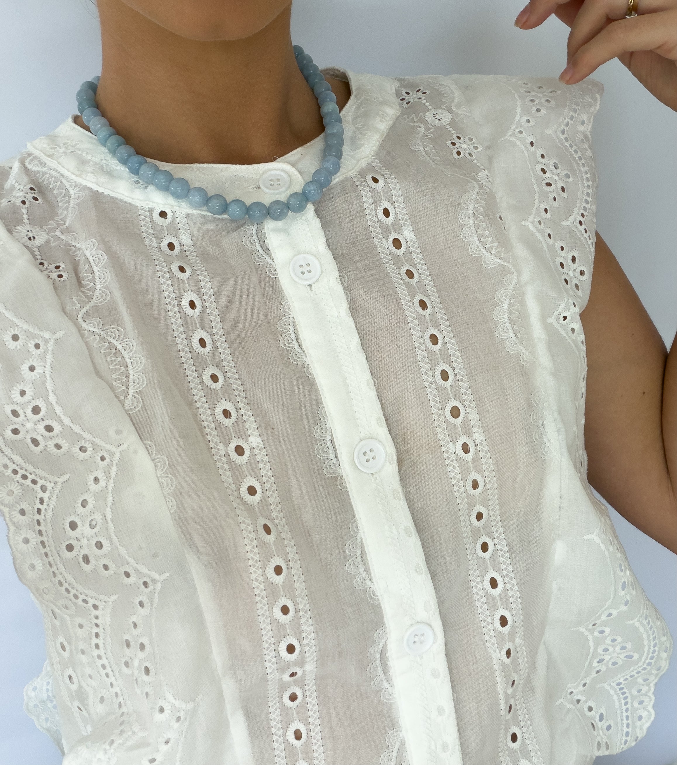 Elara Necklace - Aquamarine
