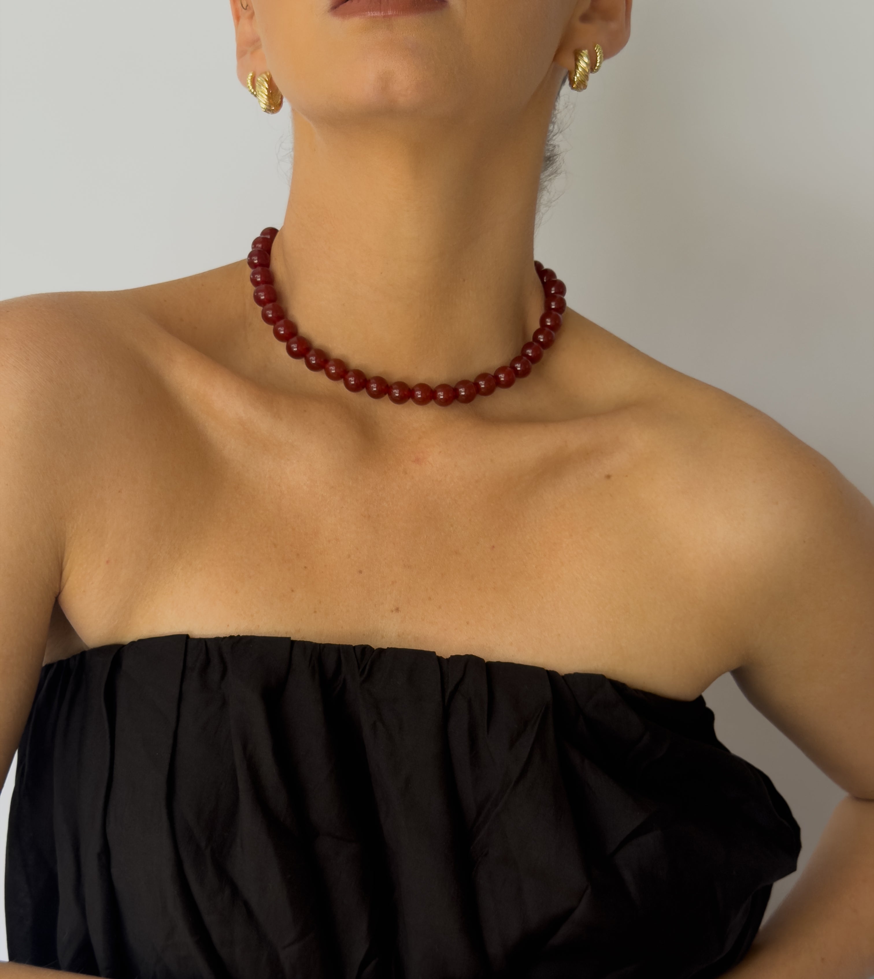 Elara Necklace - Garnet